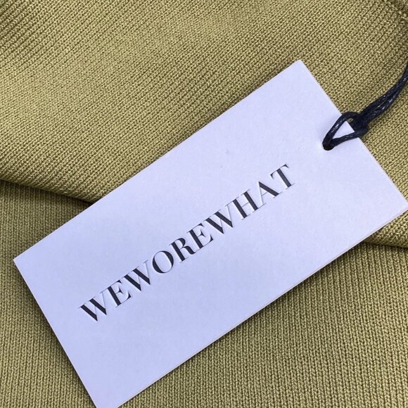 WeWoreWhat Women’s Strapless Ribbed Knit Midi Dress Size M Willow Green - Picture 4 of 10